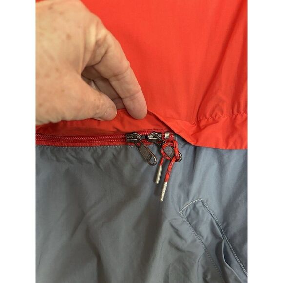 Burton Mens Red Gray Color block Dryride Windbreaker Anorak Nylon Jacket M - Picture 11 of 14